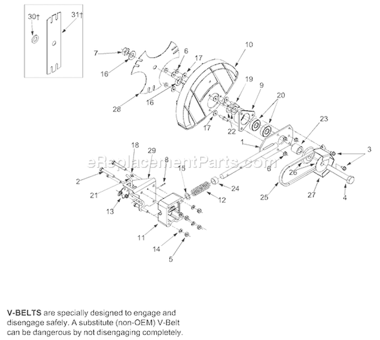 Page C Diagram and Parts List for 25A-551B401 2003 Yard Man Edger